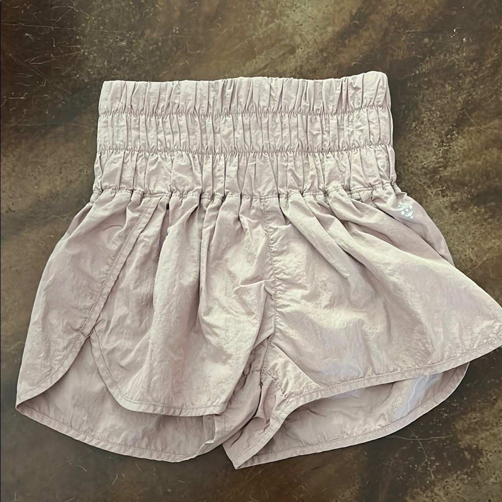 Free People Movement Women's Light Pink Rose Elastic Waist Shorts size XS